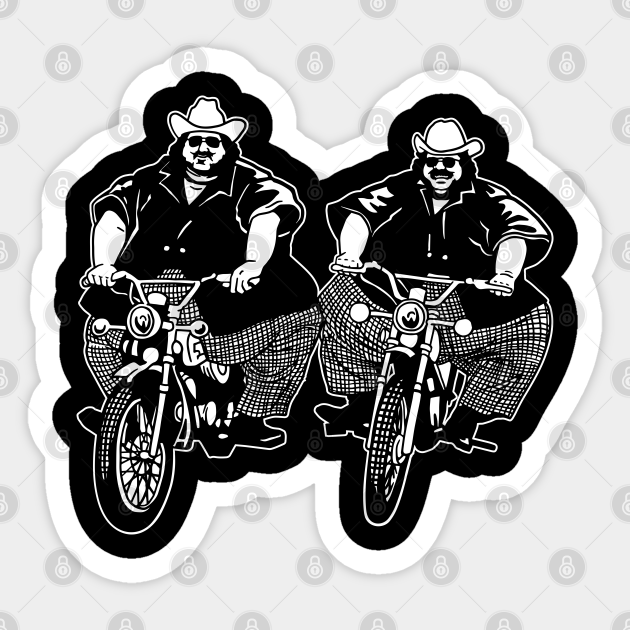 Fat Twins on Motorcycles - Fat Twins - Sticker | TeePublic